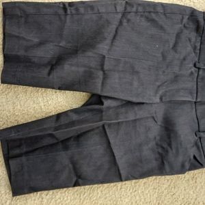 Flat Front Short with slit pockets. Denim